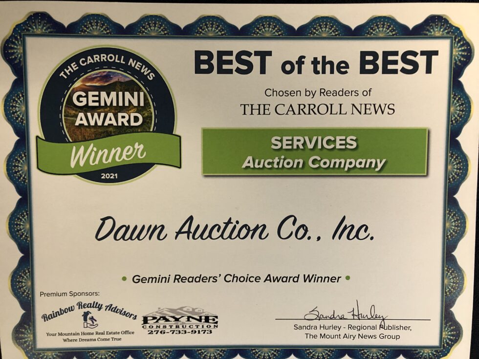 Auctions The Dawn Auction Company
